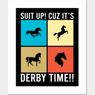 Derby Time Vintage Horse Race Men Women, Funny Retro Kentucky Derby Suit churchill downs Posters and Art